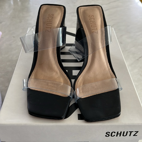 SCHUTZ Ariellen style slide sandals, size 7. - Picture 7 of 9